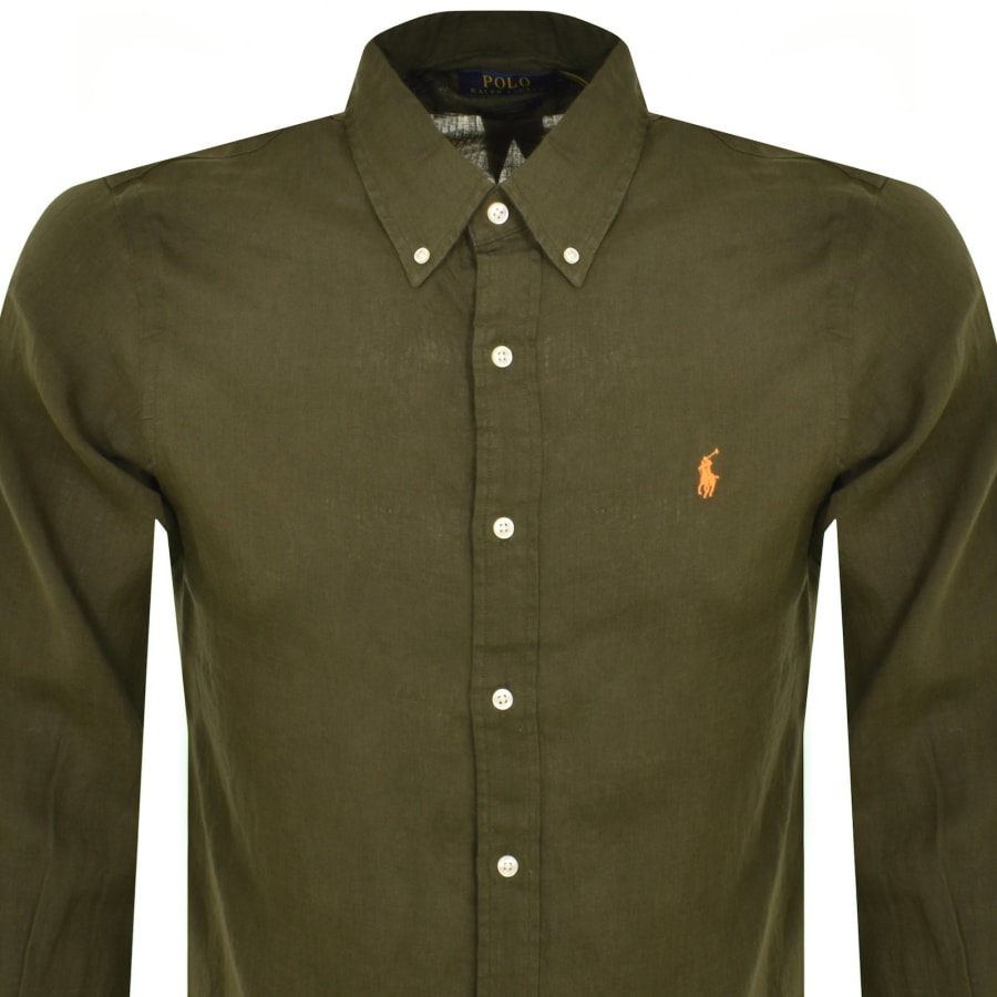 Ralph Lauren Long Sleeve Linen Shirt Khaki